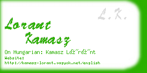 lorant kamasz business card